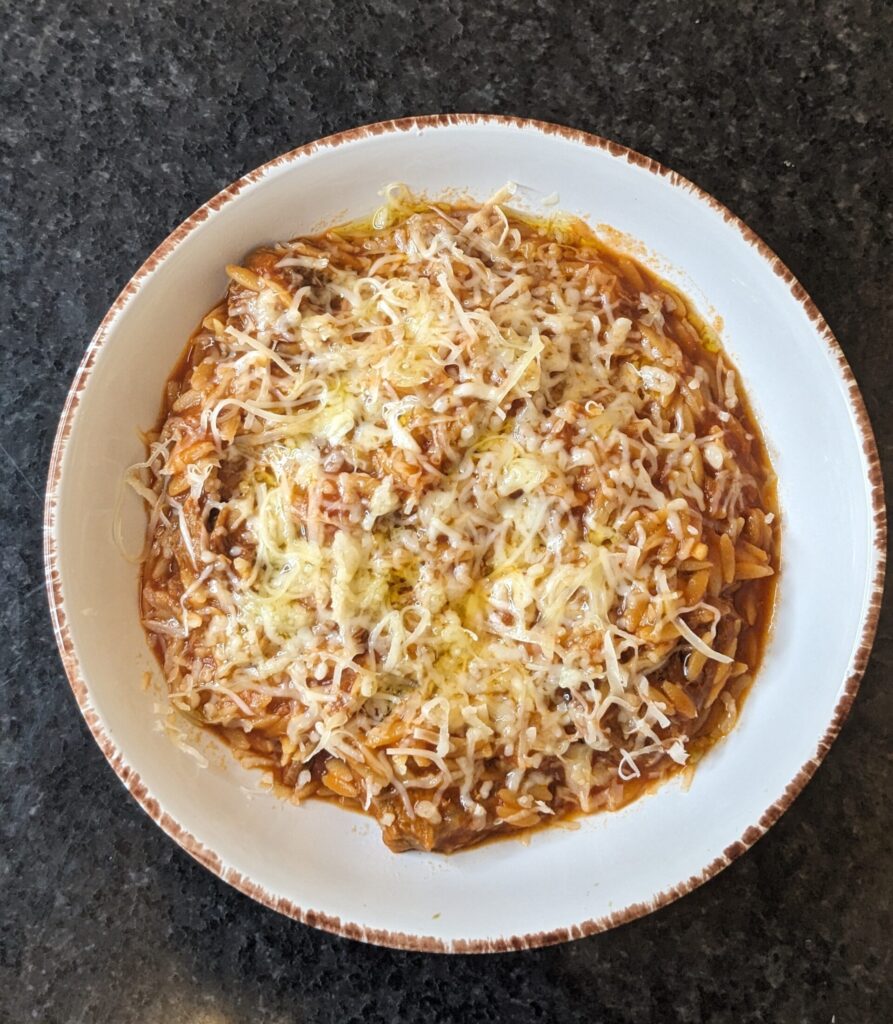 Greek Beef and Tomato Orzo Stew