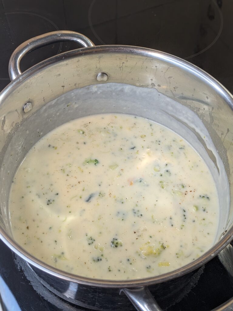 Broccoli Leek Cheddar Soup