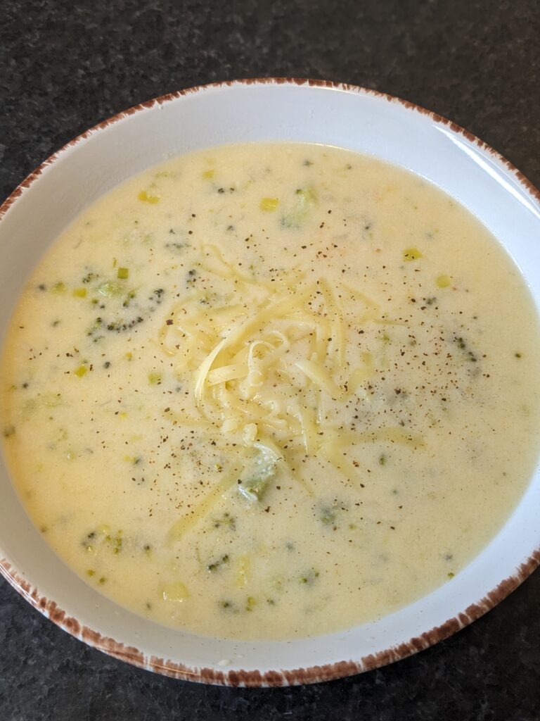 Broccoli Leek Cheddar Soup